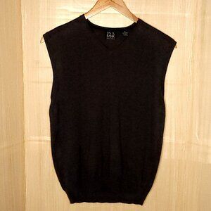 Jos A Bank Grey Merino Wool Lightweight Sweater Vest Medium